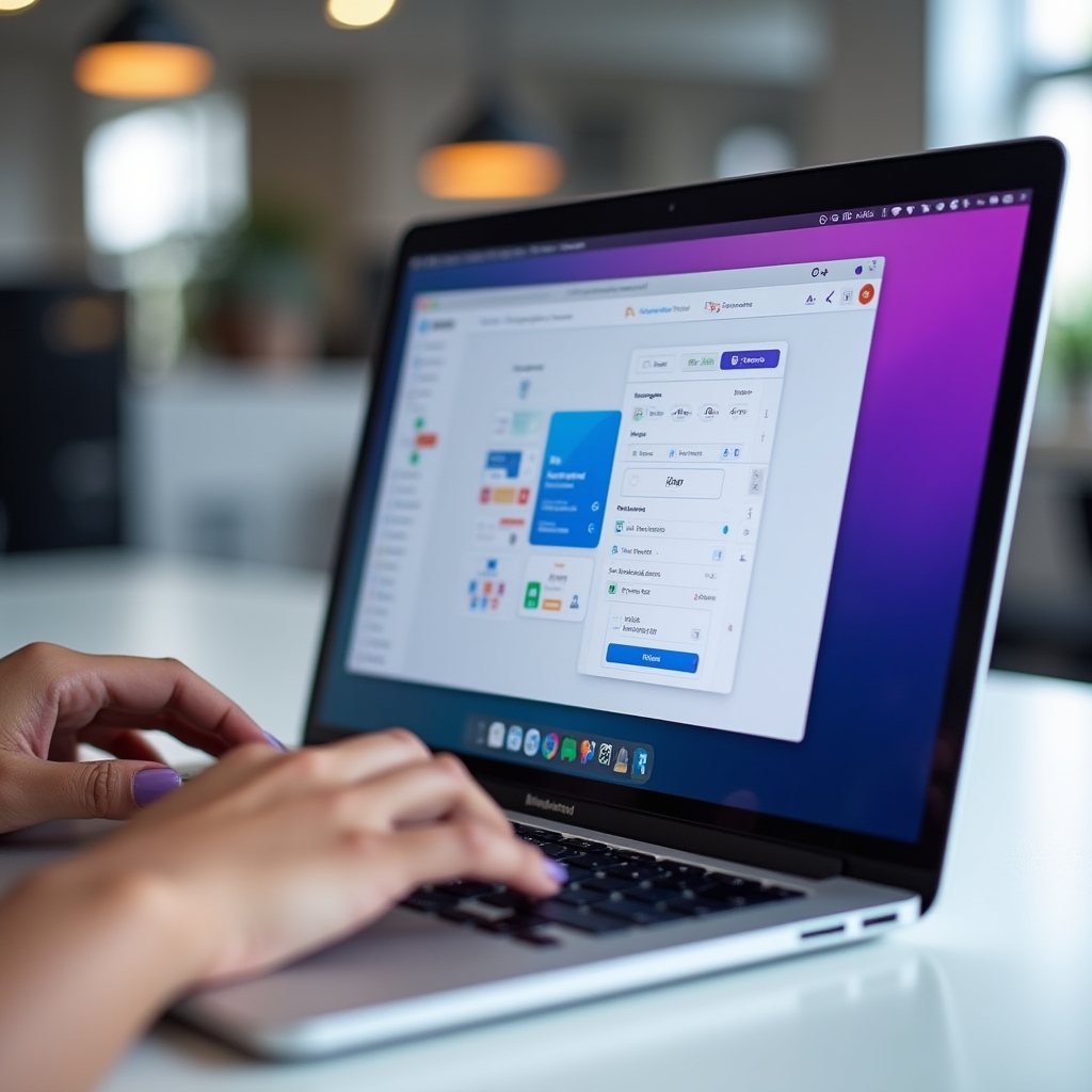 Schermata di piattaforma no-code su laptop