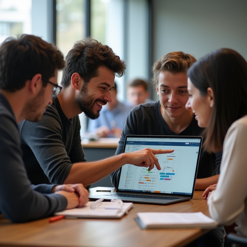 Partecipanti al lavoro durante il workshop no-code