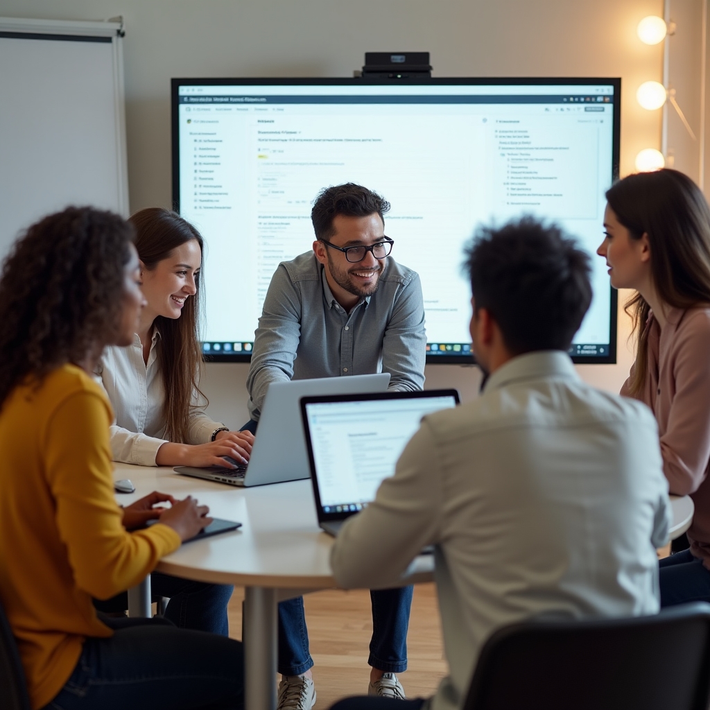 Gruppo di partecipanti che collabora al workshop